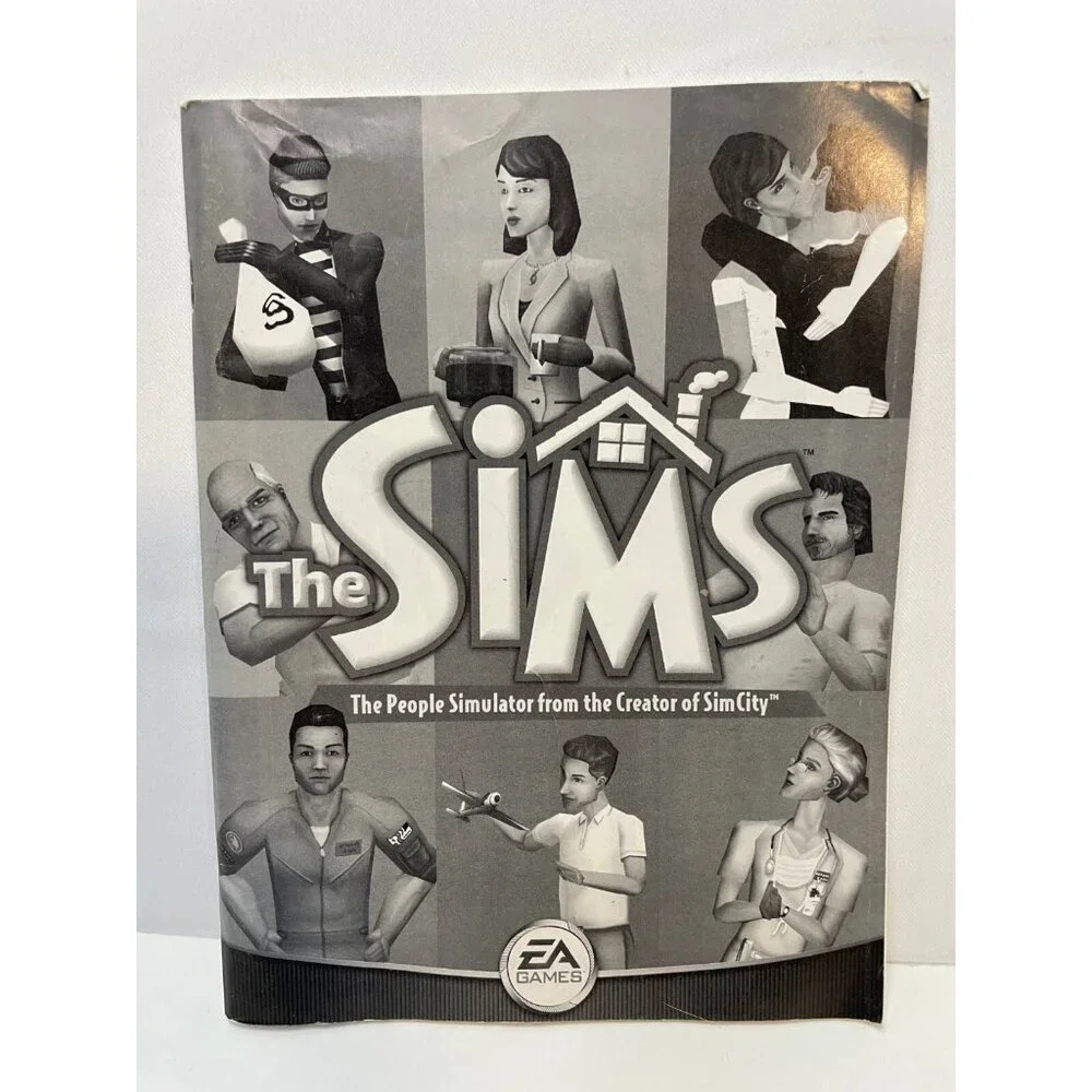 The Sims Simulator computer PC Instruction manual booklet only 2000 EA Game